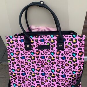 Hello Kitty Pink Leopard Print Tote Bag